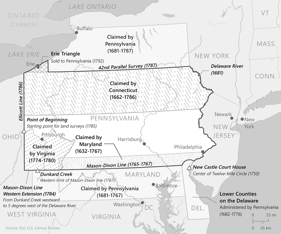 Pennsylvania's Borders